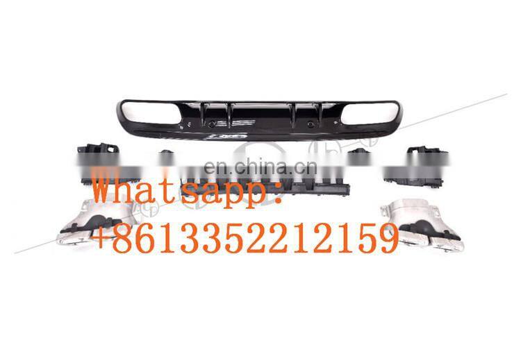 2019 year W205 c63 rear diffuser fit for C class w205 c63 2 door 4 door rear diffuser with tips