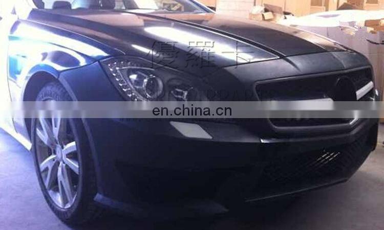 CLS-CLASS W218 Sport to CLS63 A style body kit12~16y PP and Iron bonnet front bumper front grille fender ducts rear diffuser
