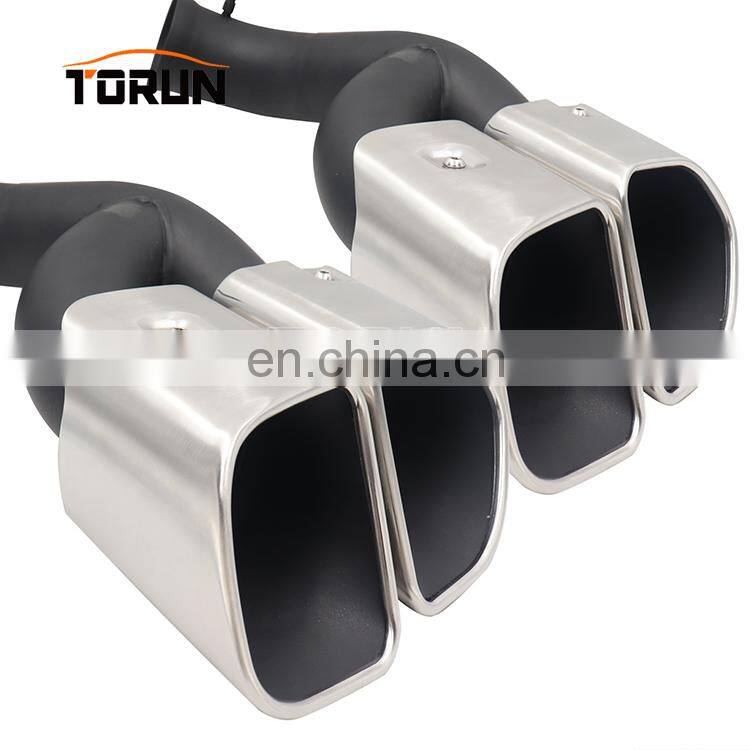 High performance carbon fiber exhaust tail pipe muffler for porsche 14+ Cayenne 958 Square Mirror Polish