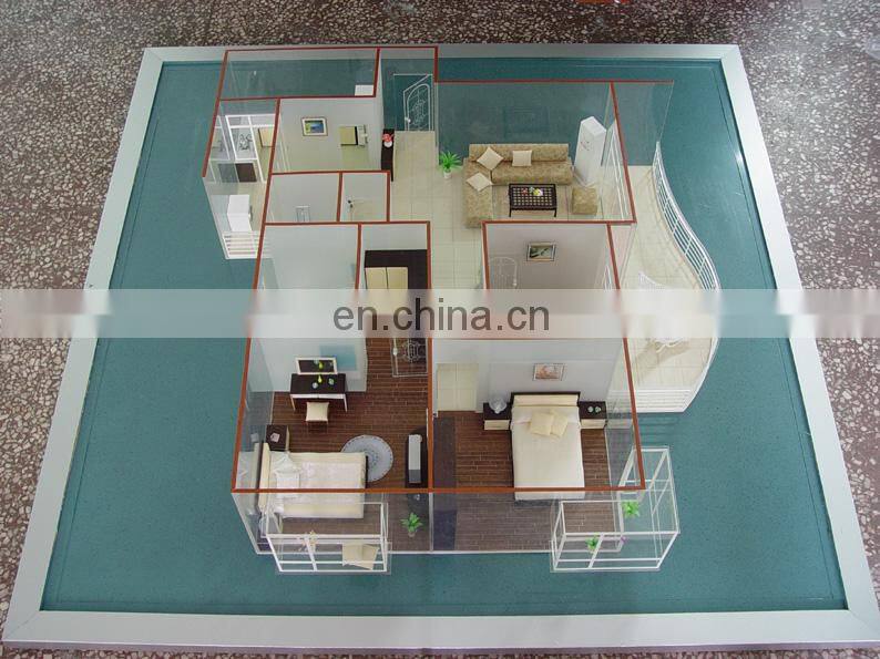 Hot sell miniature building architectural model making with warm lighting