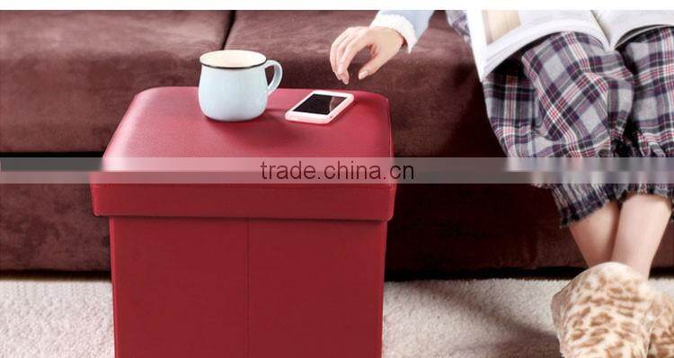 Yes Folded Brown Folding Storage Ottoman