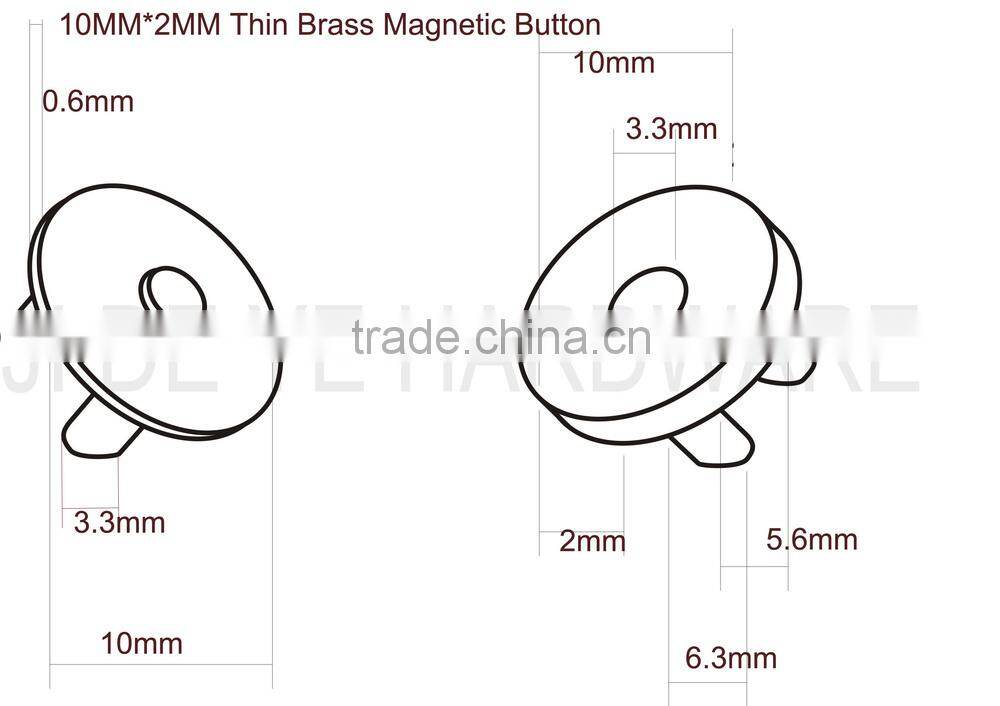 10mmx2mm brush antique fashion design Magnetic button