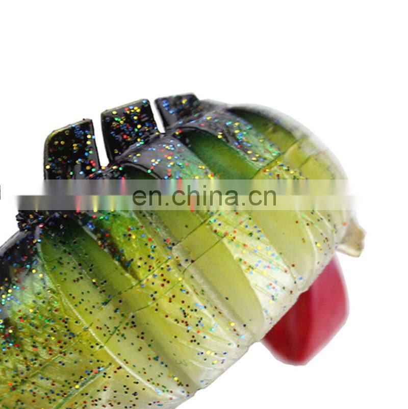 Wholesale 9cm18g 8 Sections Fishing Tackle Bait Fish Bait With Hook Soft Vibe Multi Jointed Lure