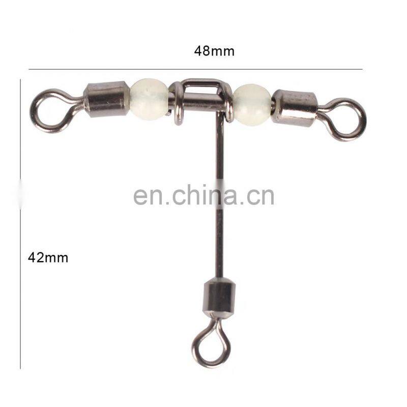 Wholesale Luminous Rolling Stainless Steel Joint Swivel Fishing