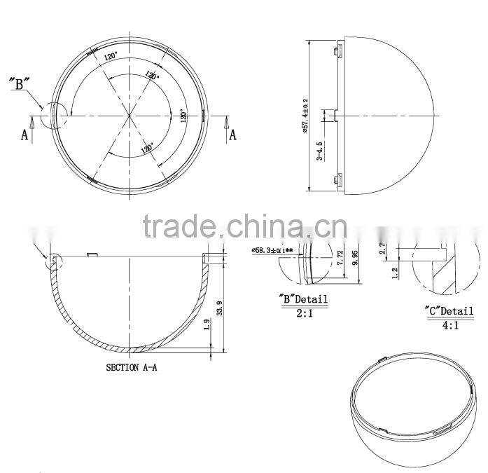 A60 led aluminum heat sink high power 10w