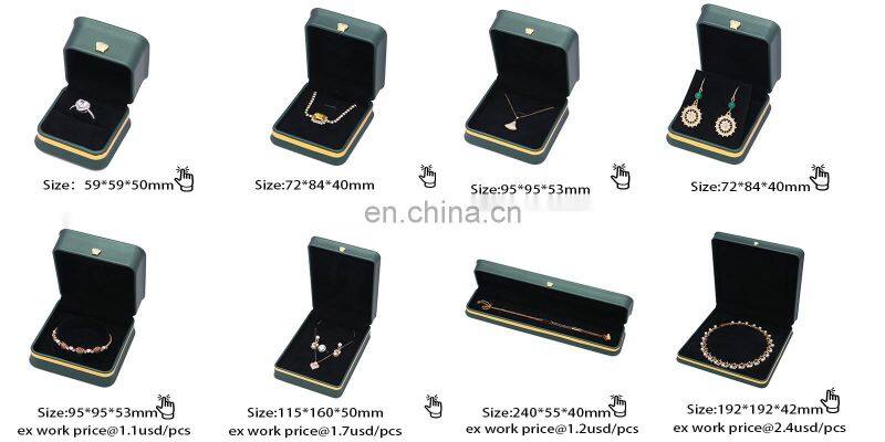 Fadeli custom logo leather jewellery box velvet Insert for ring necklace bangle packaging Luxury Jewelry box