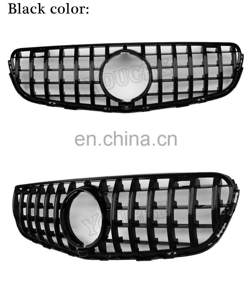 AMG GT R style front grille mesh hood for Mercedes Benz GLC class W253 X253 2016-2019 W253 ABS grill