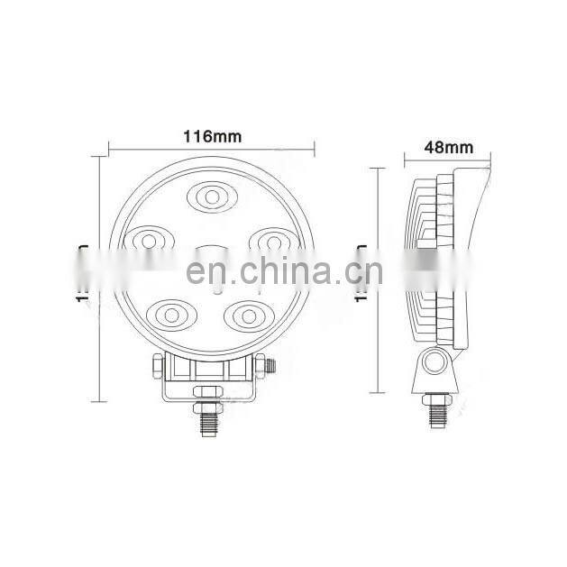 4.5 inch 18w led work light DC10-30V light bar led work lamp LED818W