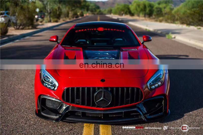 Runde IMP Style Hood For Mercedes-Benz AMG GT Upgrade IMP Style Top Quality Carbon Fiber Transparent Engine Cover
