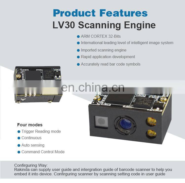 Weight 4g Mini Embedded 2D Barcode Scanner Module Laser PDA Handheld Device QR Code Scanner Module