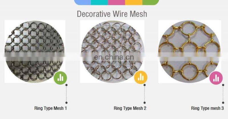 304L Stainless Steel Decoration Chainmail Sheets / Welded Ring Mesh