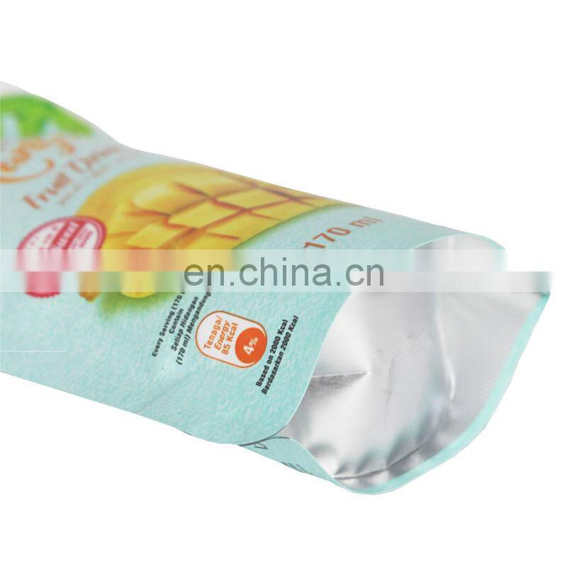 juice jelly stand up spout pouch bag custom wholesale Children's anti-swallowing Safe and playable spout pouch