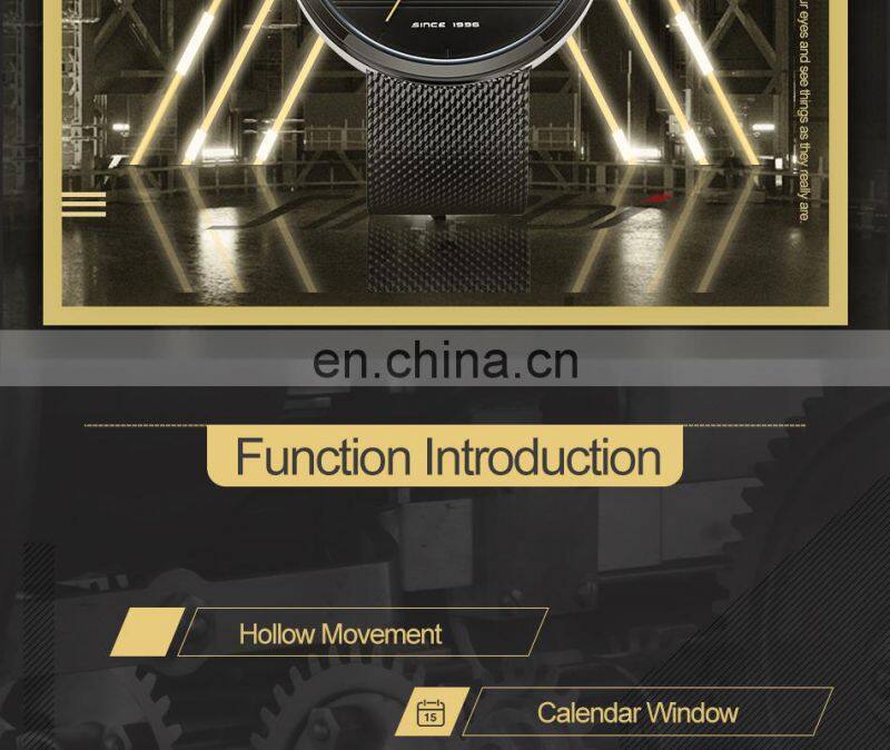 SINOBI Masculinity Business Stylish Wristwatchs Delicate Hollow Pointer Watchs Wristwatches Men S9825G-D