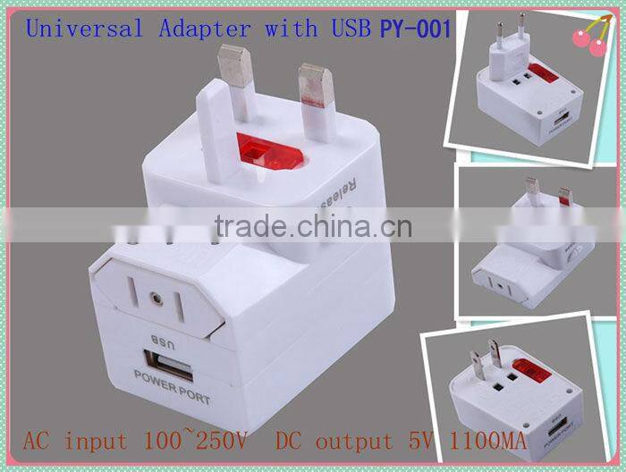 universal travel adapter with usb port