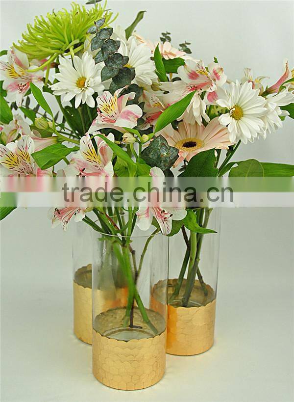 cylinder vase gold decorative glassware set