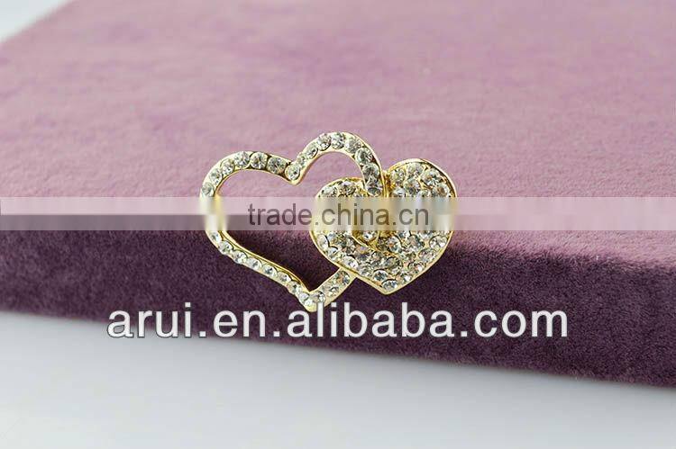 Pins dress heart flower alloy brooch bow