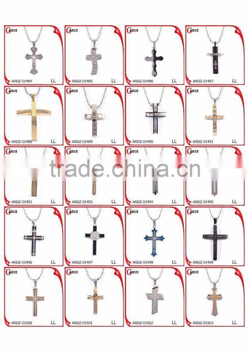 Custom logo wholesale cross pendant bulk sale believer cross pendants with diamonds