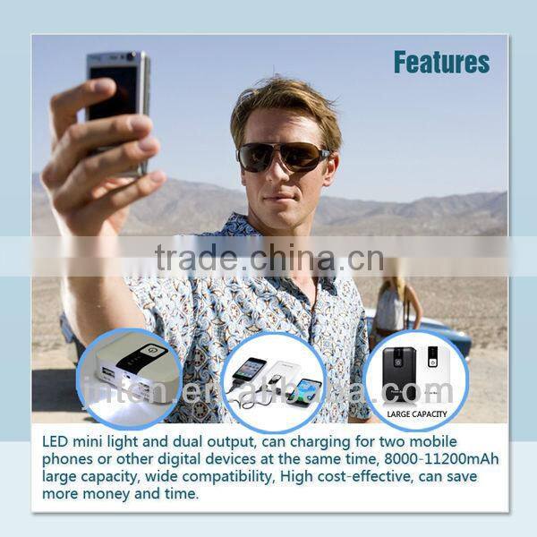 11200mA double usb portable charger power bank with led indicator MP019