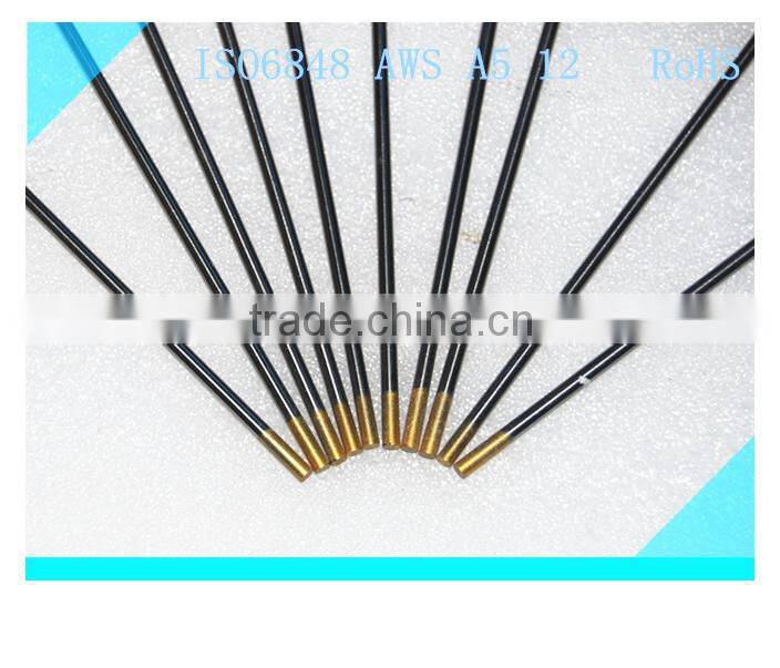 Beijing Brand WL15 1/8" Lanthanated Tungsten Tig Weld Electrode with gold tip EWLa-1.5 and 10pcs/packs