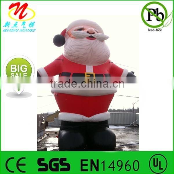 Christmas holiday airblown inflatables, outdoor inflatable Santa and snowman
