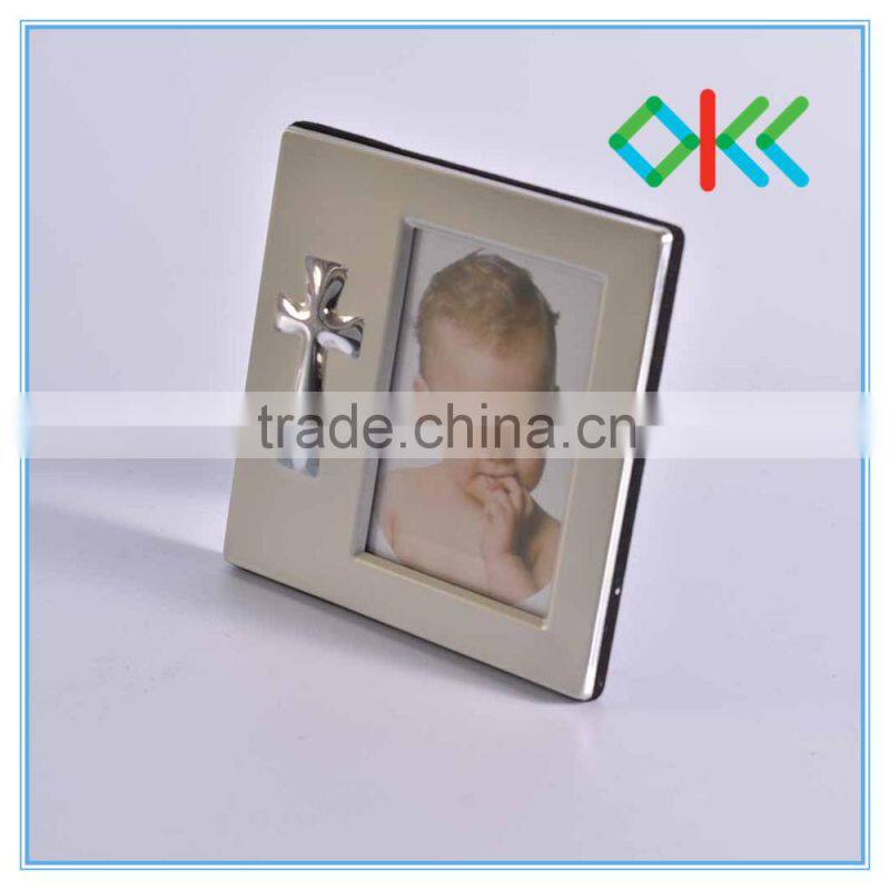 religious aluminium photo frame for baby