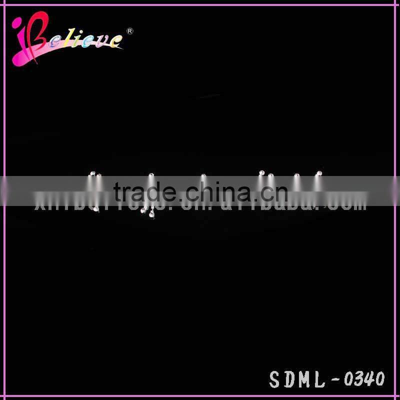 Silver metal diamond headband,factory wholesale hair band for fashion girls