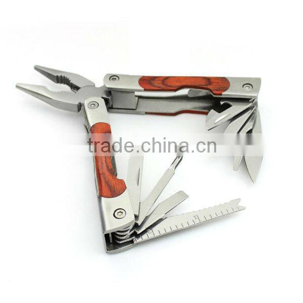 Mini wooden handle pocket plier