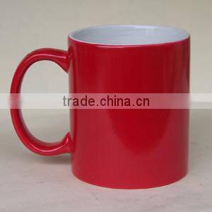 red coated 11oz ceramic sublimation coffee mug printing mugs