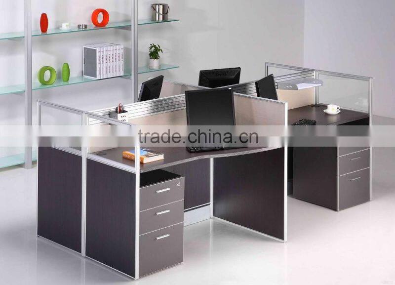 Open Office Partitions Cubicle With 4 Seater factory workstation(SZ-WST643)