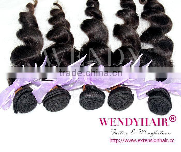 wendy product 2014 natural color big stock quality body wave china supply 5a 100% remy malaysian hair
