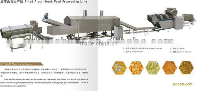 automatic snacks frying equipments machine