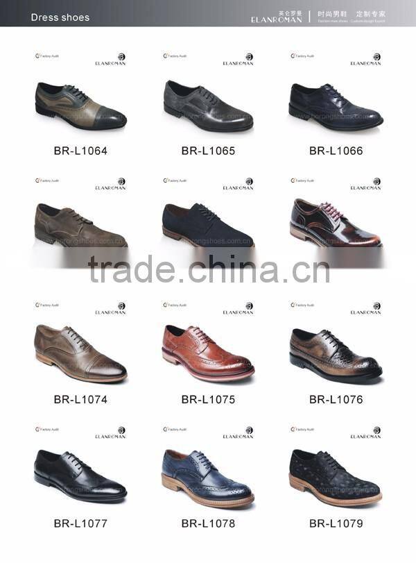 Hot-sale brogue leather Lace up shoe men dress shoes with custom logo