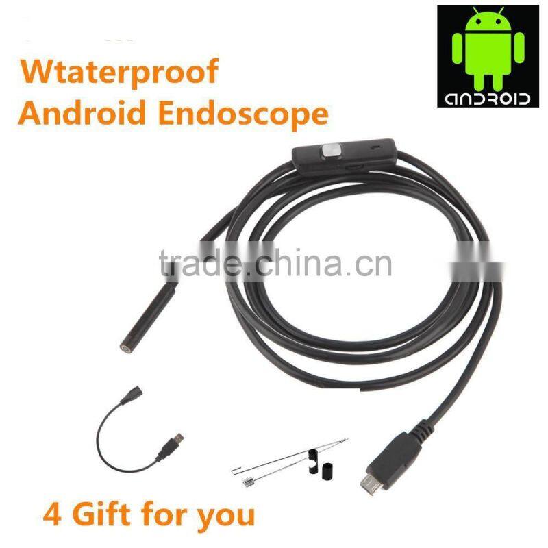 1M 2M 3.5M 3FT 6FT 10FT Endoscope Borescope USB Android Inspection Camera HD 6 LED 7mm Lens 720P Waterproof Car Endoscopio Tube