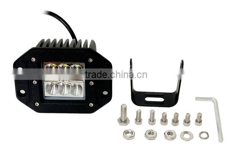 High quality 18W led trailer work lights china with diecast aluminum housing and cree chips