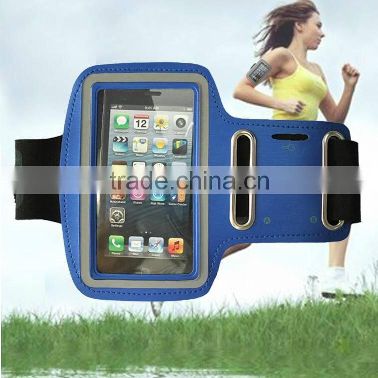 Promotional Neoprene+PU Frosted Super slim sport armband for iphone 5