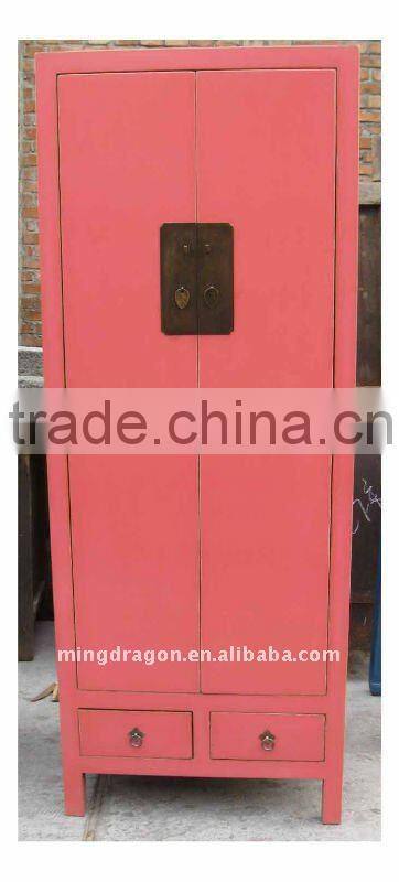 Chinese Antique Cyan Wardrobe / Wedding Cabinet
