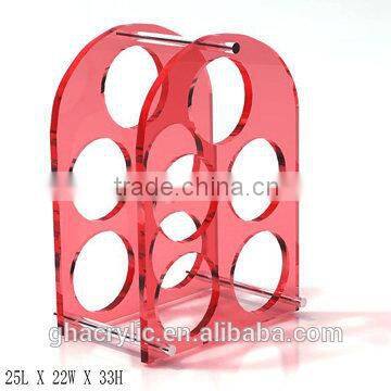 GH-RZ255 Hot sell and high quality acrylic wine display rack, Shatterproof acrylic display rack