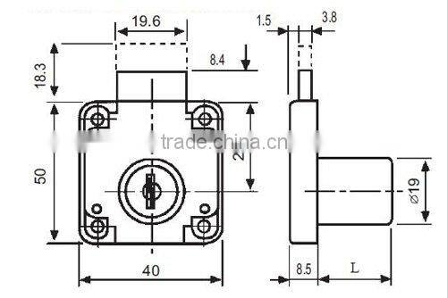 Two turn long latch lock