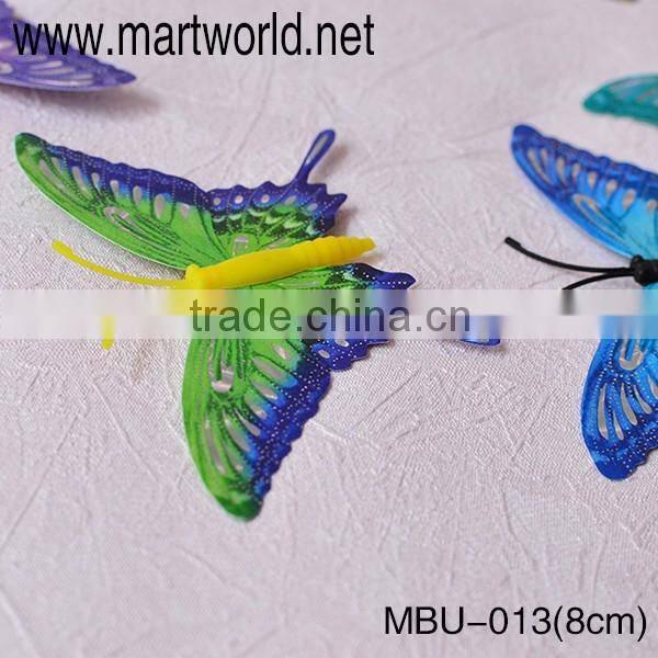Wholesale artificial colorful feather butterflies wedding decoration;Delicate feather butterfly for event&party(MBU-013)