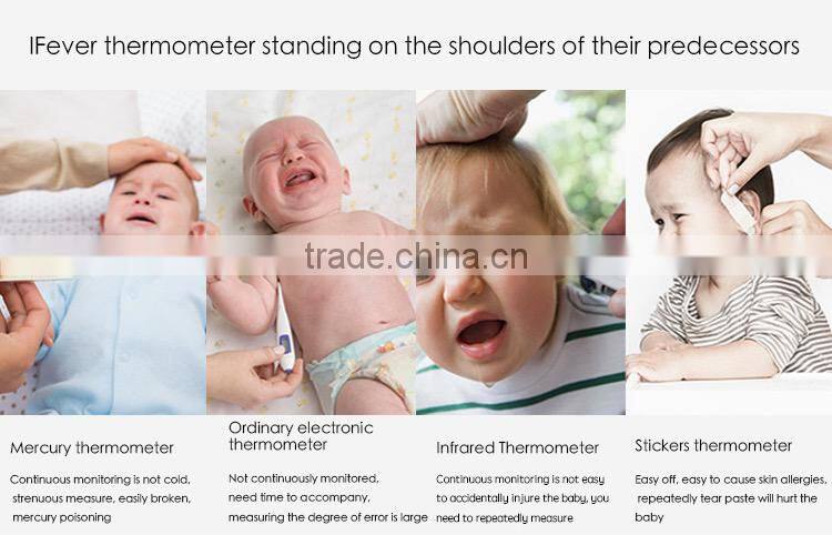 Wearable smart bluetooth 4.0 kid temperature monitor baby thermometer