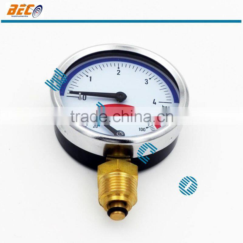 combined temperature pressure gauge radial pressure gauge temperature