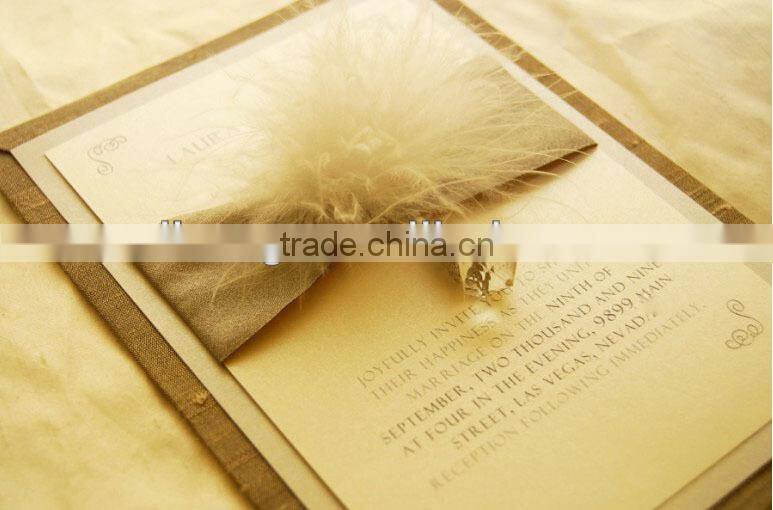 elegant and graceful wedding card,novel deseigned invitation card ER-004