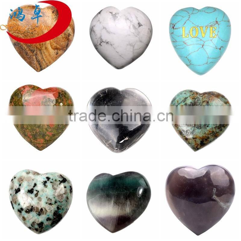semi precious gemstone rainbow heart