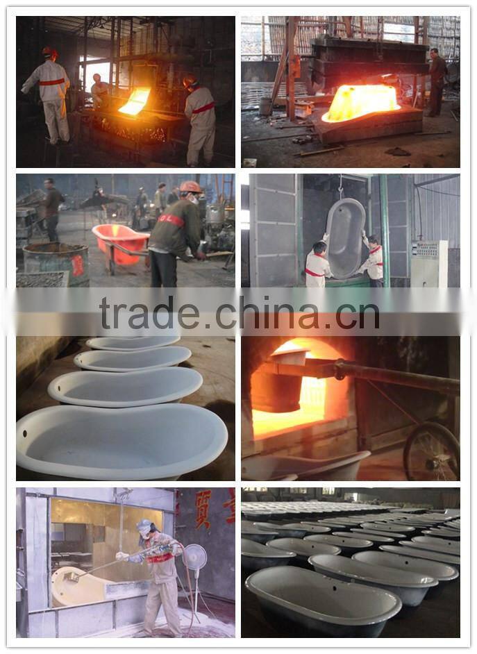 luxury cast iron freestanding tub for shower and soaking