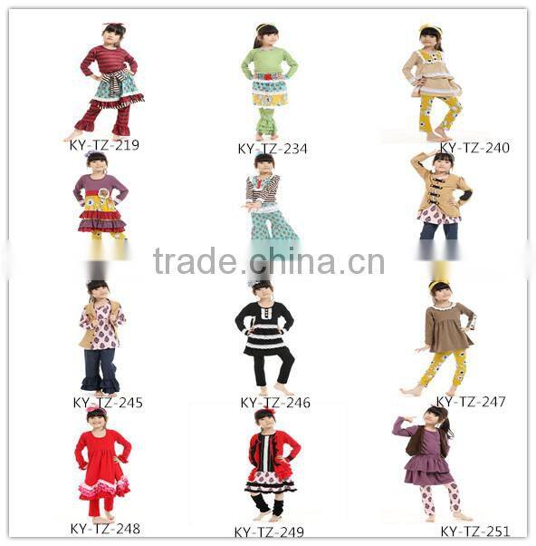2016 new fashion baby clothes fall long sleeve boutique girls clothes