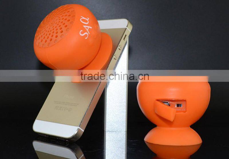 Wholesale Mini Wired Silicon Suction Cup Speaker with Lithium batteries