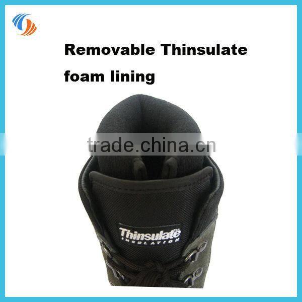 New Green Lace Up Leather Snow Boots