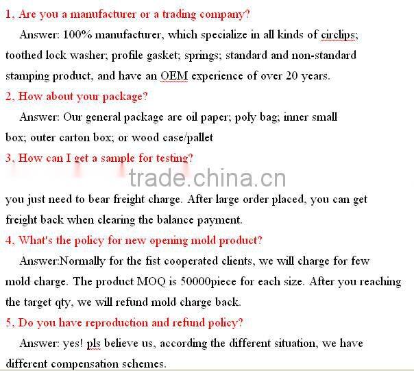 Carbon spring steel K type shaft circlip po/pol shaft ring