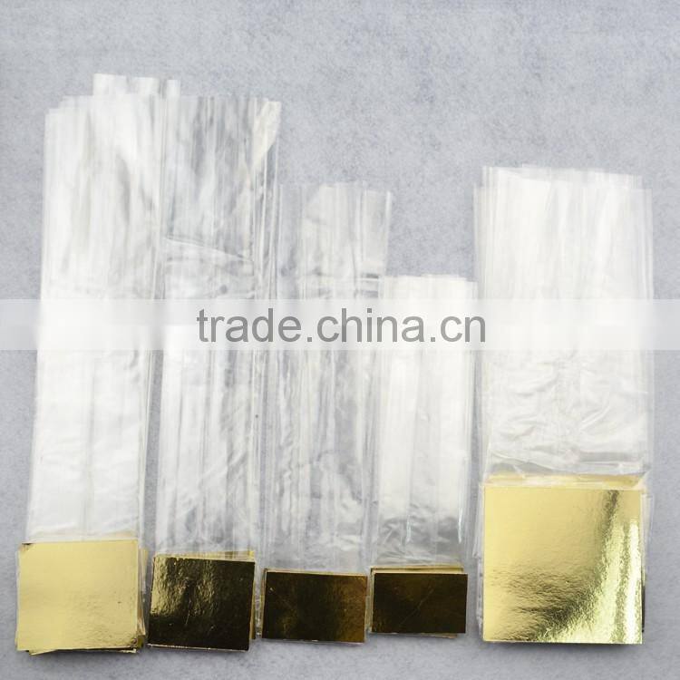 custom size side gusset BOPP bag with paper card , transparent stand up pouch