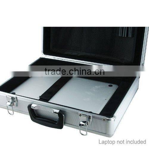 Aluminium Laptop and Test Equipment Silver Flight Case - 450x330x125mm